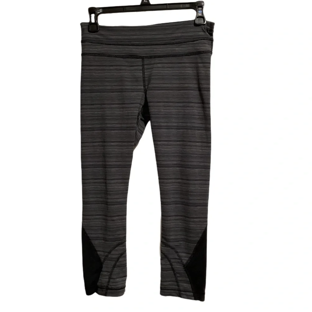 Lululemon Women’s Crop Leggings Gray Space Dye Mid-Rise